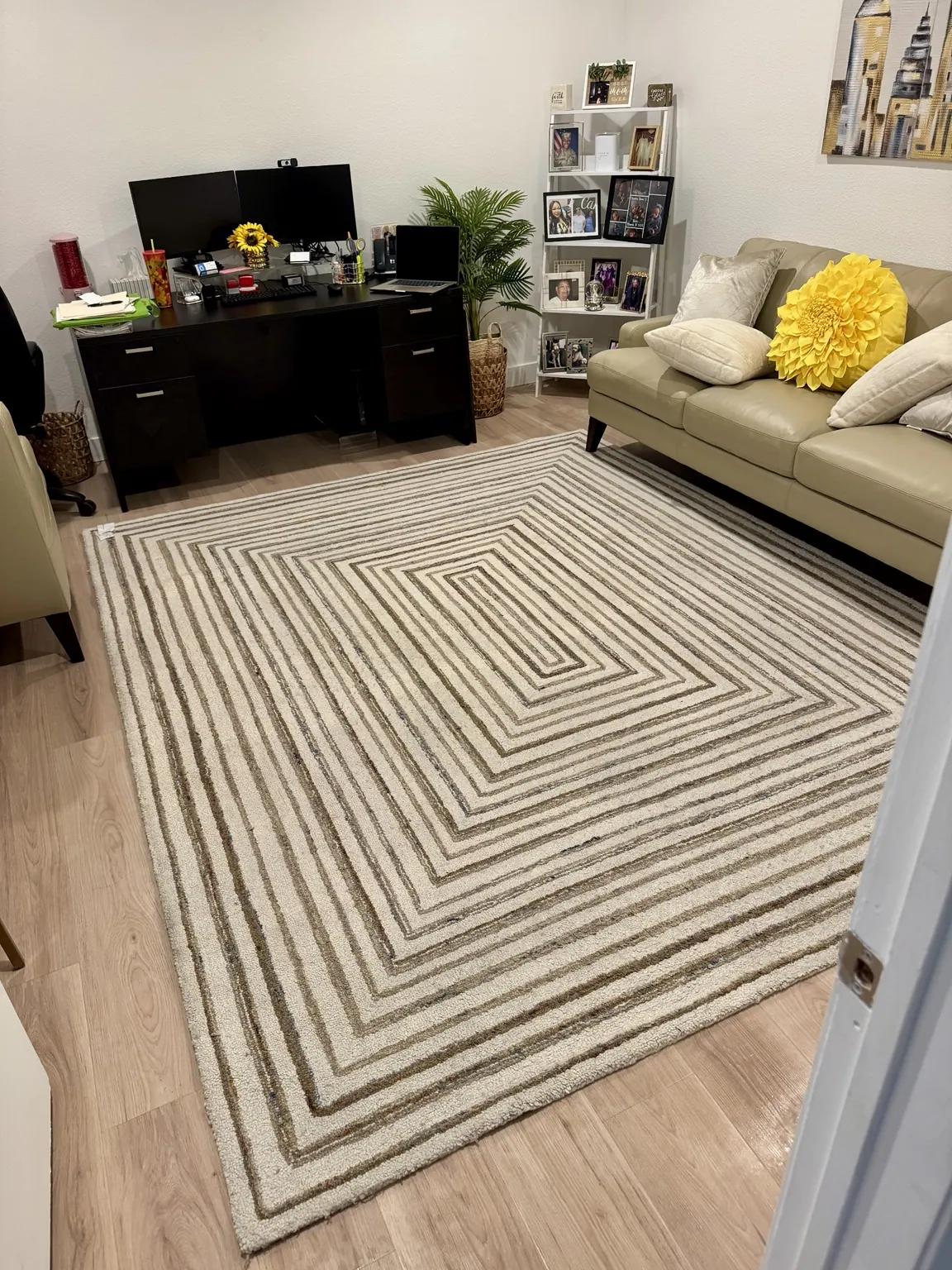 Second view of the cleaned textured area rug